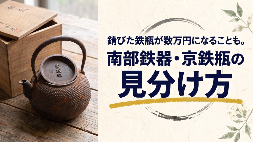 錆びた鉄瓶が数万円になることも。南部鉄器・京鉄瓶の見分け方